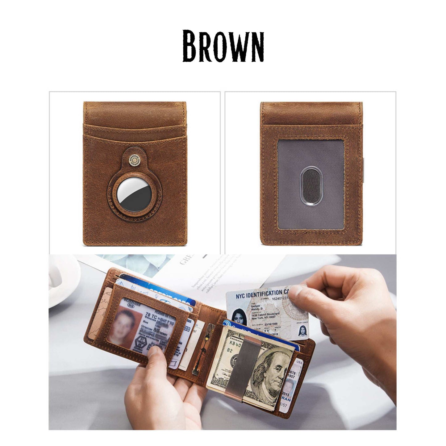 Premium Mens Wallet with Airtag Holder