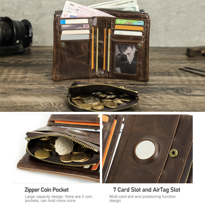 AirTag Wallet with Coin Purse