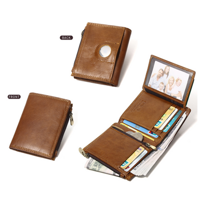 Trifold Apple AirTag Wallet for Men