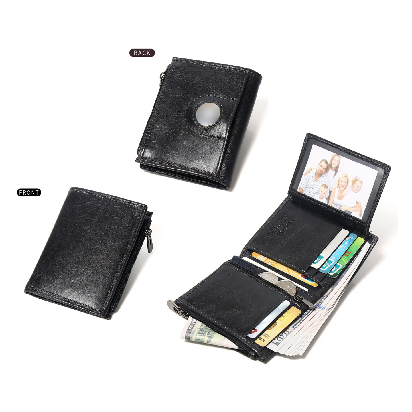 Trifold Apple AirTag Wallet for Men